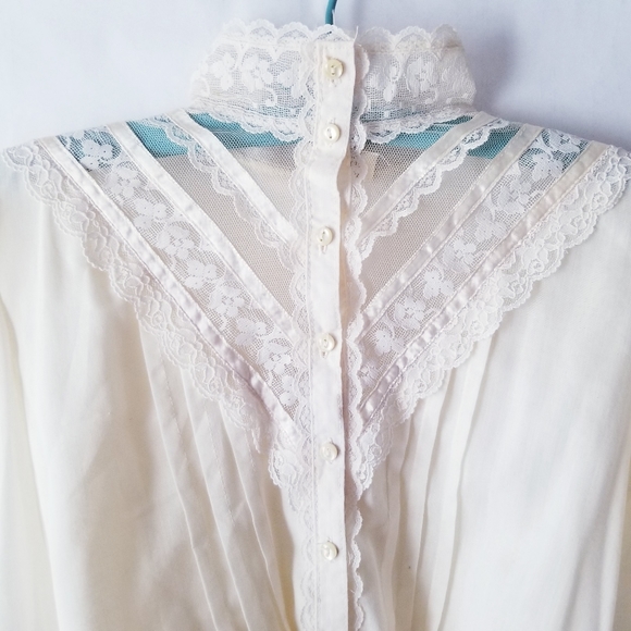 Vintage Gunne Sax High Neck Blouse - Picture 6 of 6